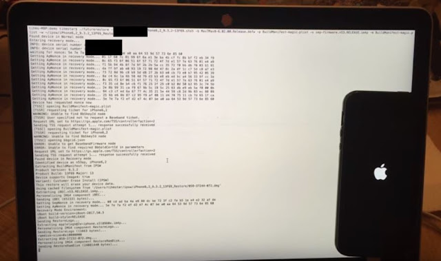 A hacker known as tihmstar posted a new video on YouTube demonstrating possibility of downgrading from iOS 9.3.5 to iOS 9.3.2 on iPhone 5S successfully by using a third-party tool called Prometheus if APTicket and SHSH blobs are saved.