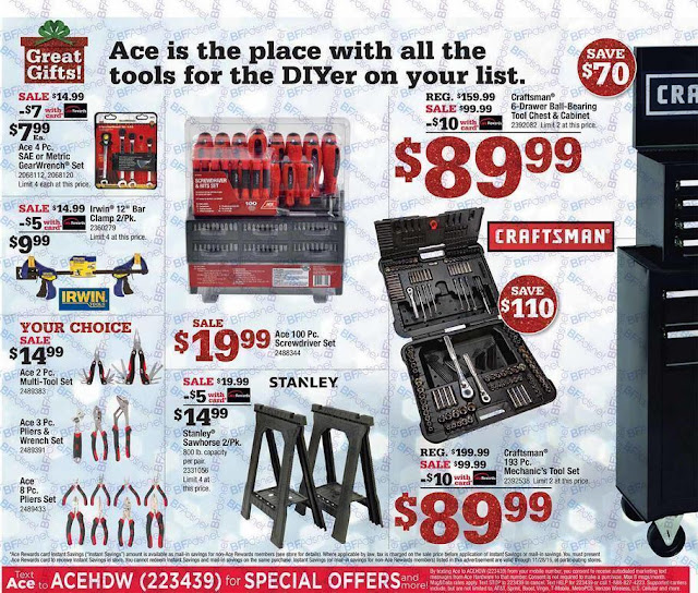 Ace Hardware Black Friday 2016 tools ad