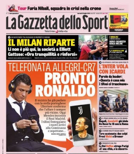 cristiano ronaldo juventus gazzetta dello sport
