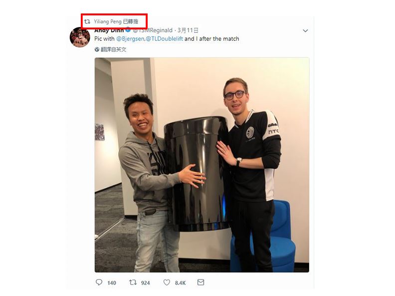 TL選手Doublelift在賽後訪談中，仍不改本色的開嘴老東家TSM及其他隊伍。