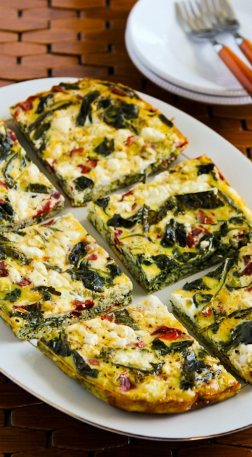 Kalyn's Kitchen® Slow Cooker Frittata with Kale, Roasted Red Pepper