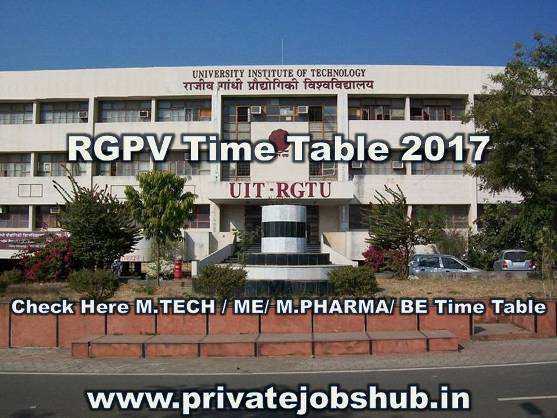 RGPV Time Table