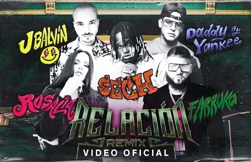 Relacion (Remix) | Sech & Daddy Yankee & J Balvin & Rosalia & Farruko Lyrics