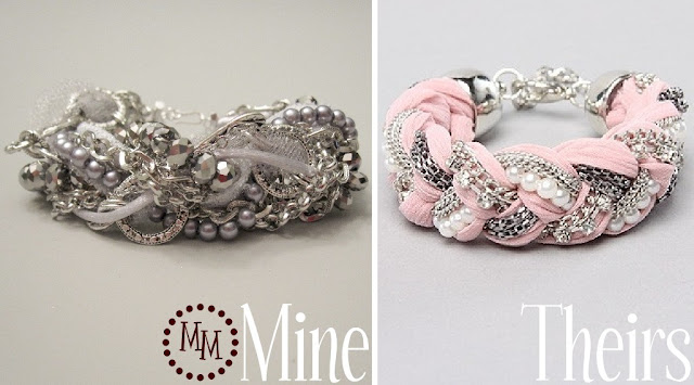 eclectic braided bracelets, side by side