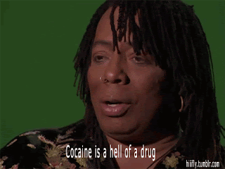 Rick James "Cocaine is hell of a drug" gif