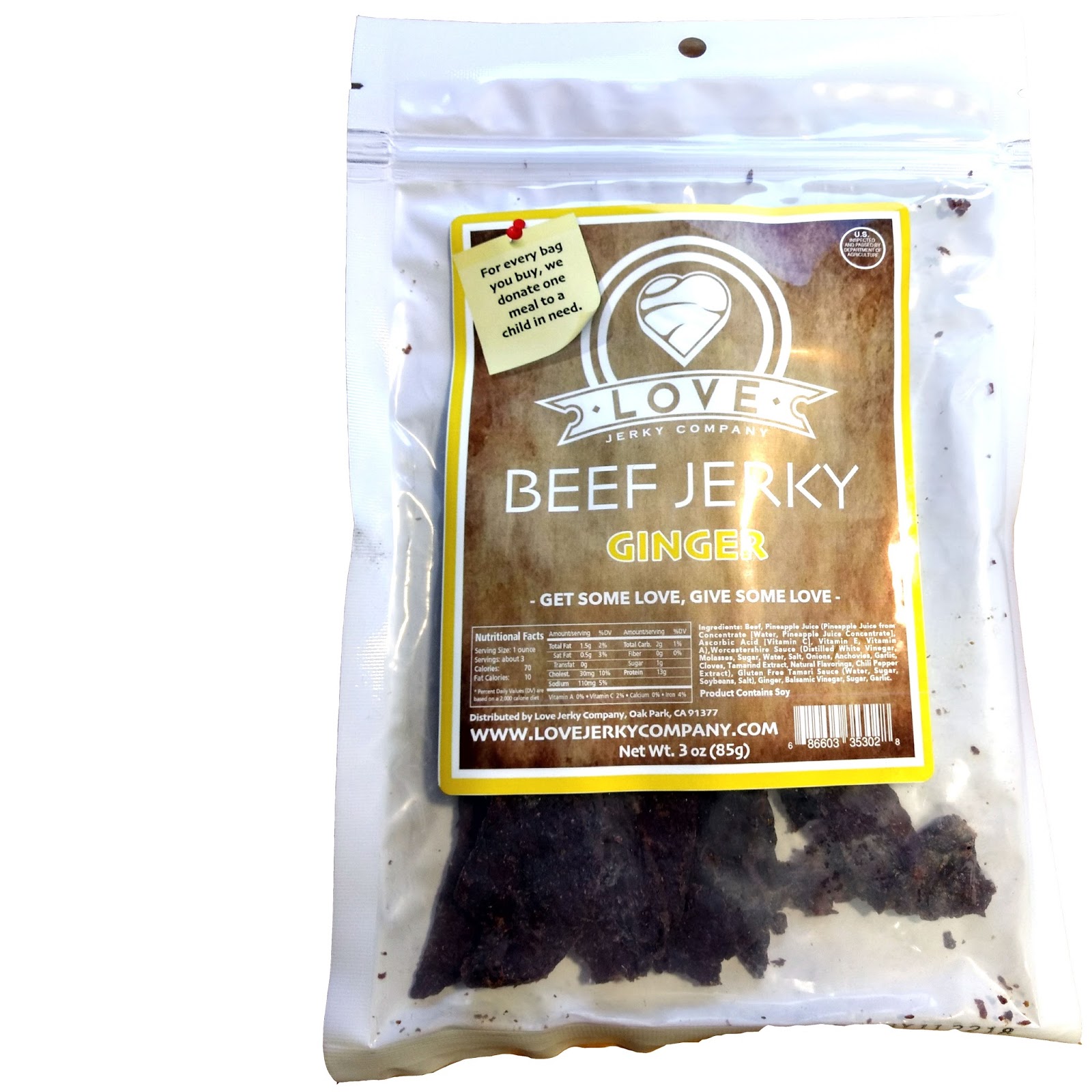 Love Jerky Company Ginger Beef Jerky Reviews
