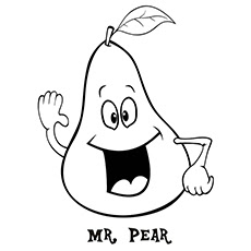 Pear coloring page 7