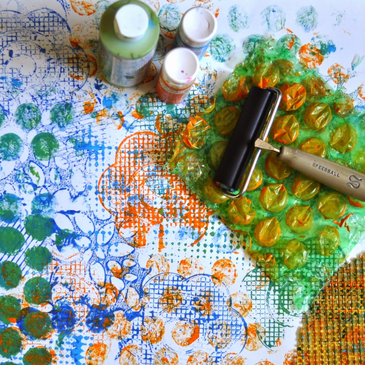 Art with Kids Printing Texture