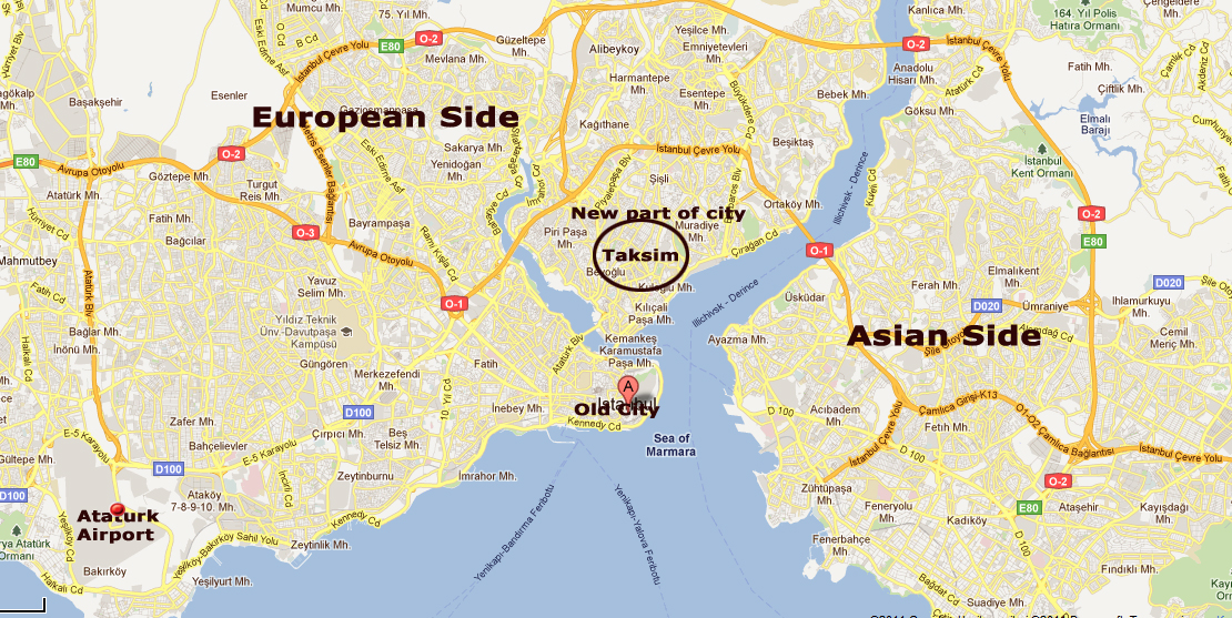 Стамбул район бебек карта