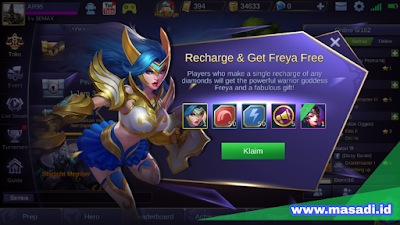 Cara dapat Hero Freya Mobile Legends