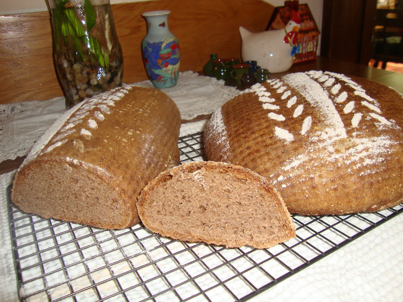 Bochenkowo /Bread at Home Loaves with Teff Flour in Sourdough Starter