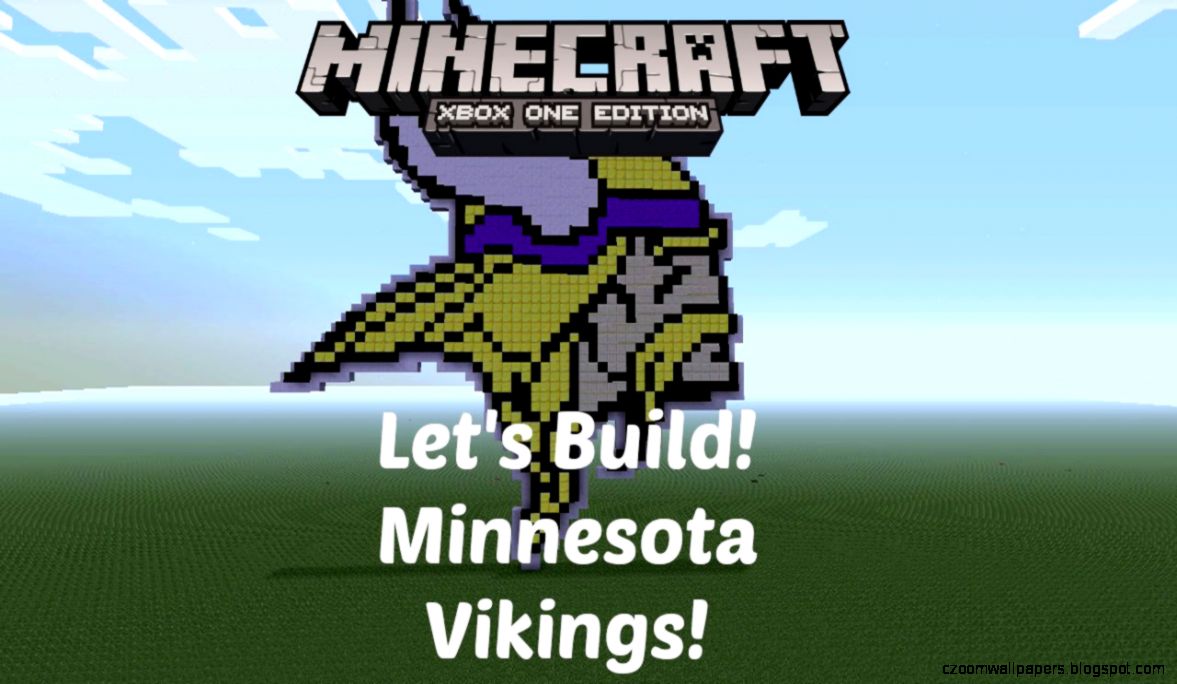 Minecraft Lets Build NFL Logos   Minnesota Vikings Xbox One