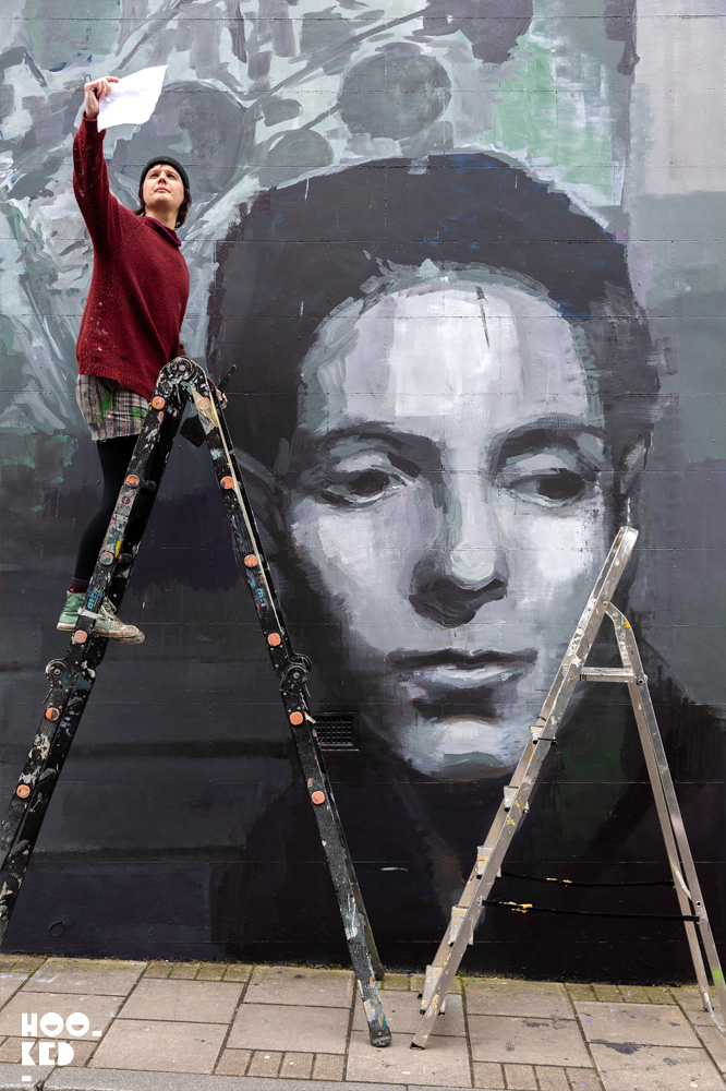 Mural of Gluck (Hannah Gluckstein) for LGBTQ+ History Month Mural of Gluck (Hannah Gluckstein) for LGBTQ+ History Month