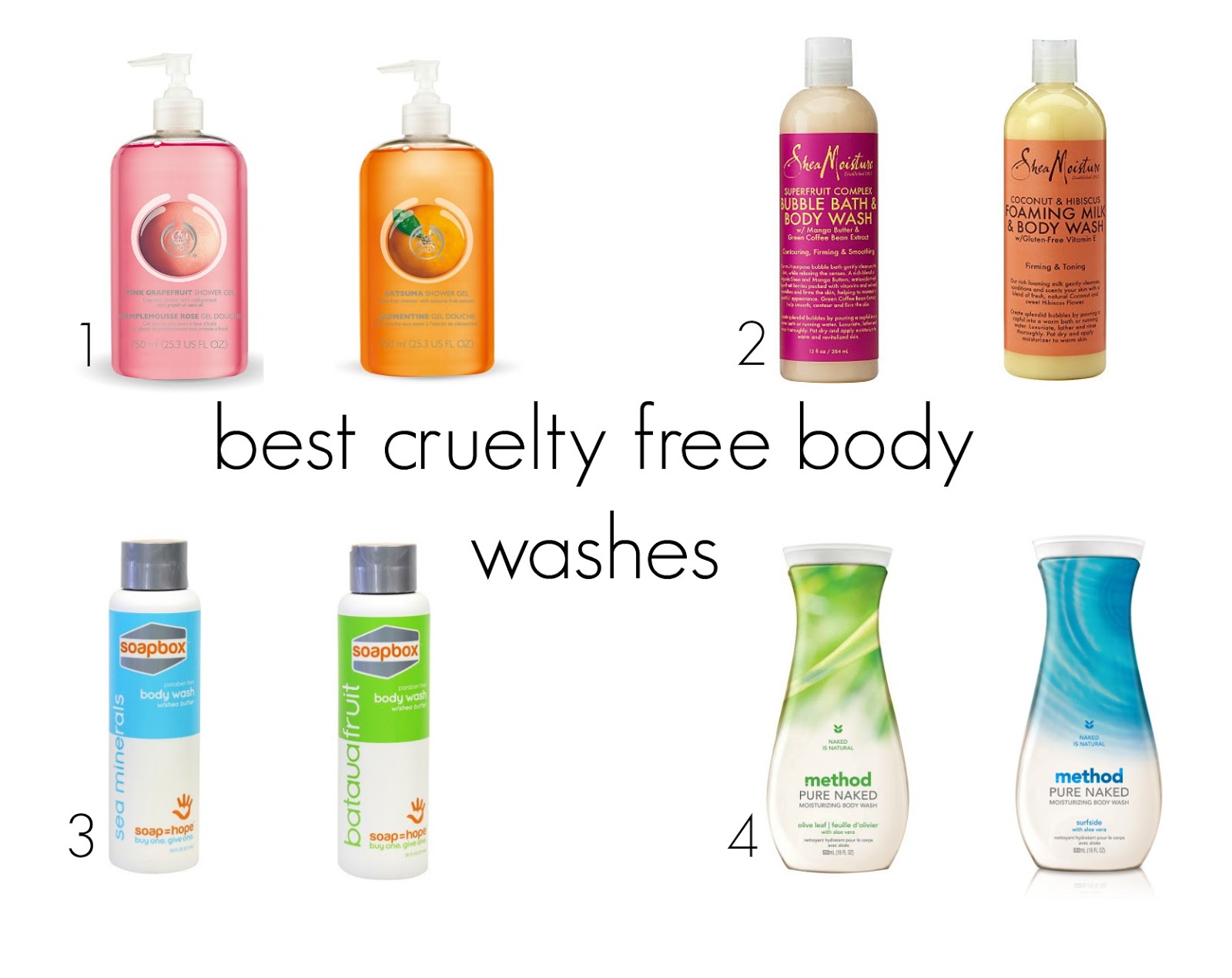 BEST CRUELTY FREE BODY WASHES