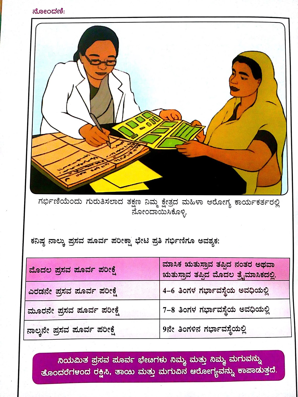 Kannada IEC material on Safe motherhood