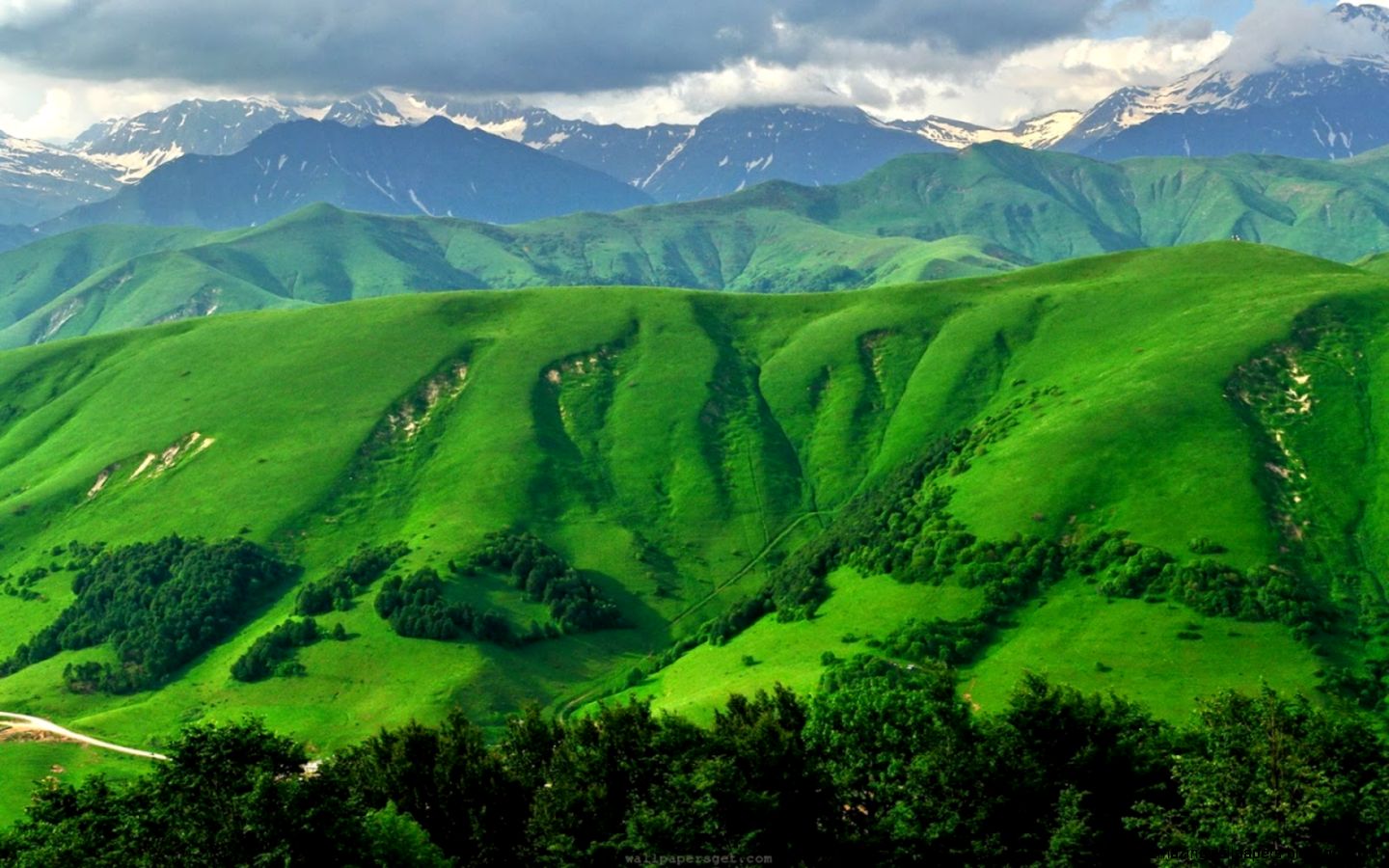 Lush Green Mountains Nature Place Desktop Backgrounds Images