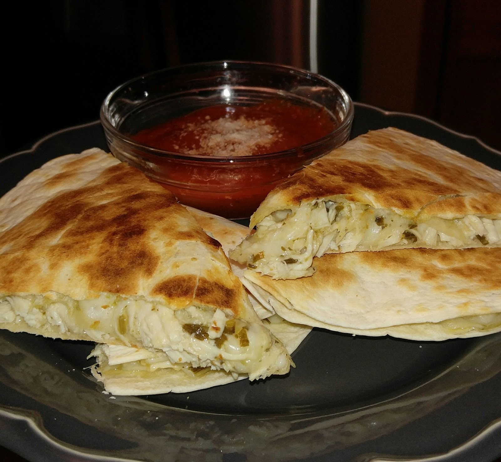 Rebecca's Amazing Creations Creamy Pesto Chicken Quesadillas