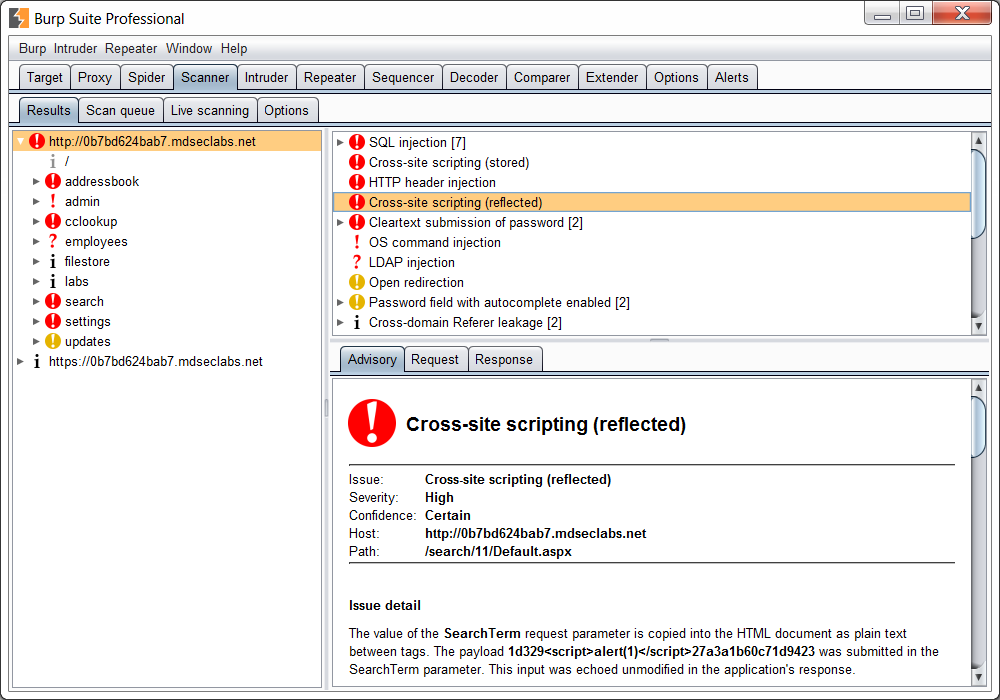 Burp Vulners Scanner Vulnerability scanner based on