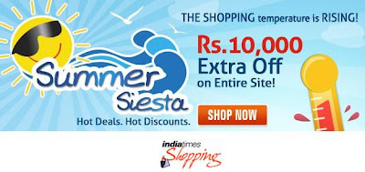  Upto Rs.10,000 Off on Entire Website @ Indiatimes Shopping (Summer Siesta)
