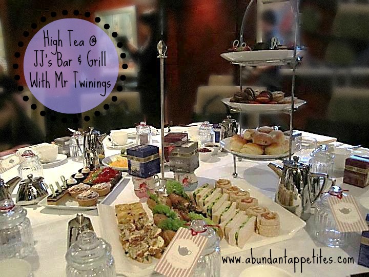 Abundant Appetites High Tea with Mr Twinings at JJ's Bar and Grill