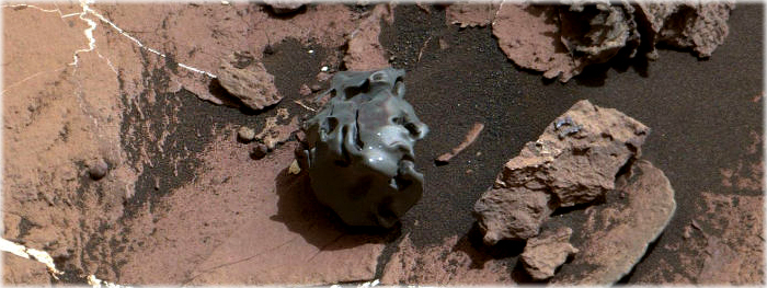 estranho meteorito encontrado em Marte