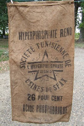 Nice vintage burlap from France