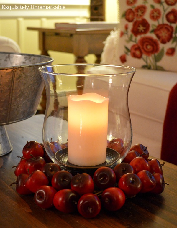 Apple Candle Ring For Fall