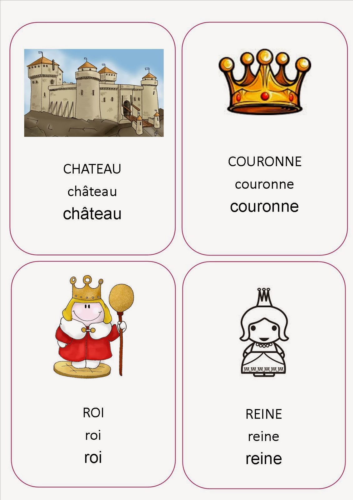 Roi, reine et château