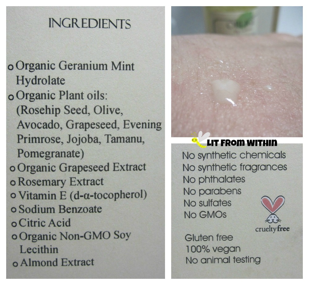 Oblige by Nature Premium Facial Fluid Moisturize ingredients