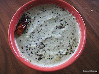 Chutney with coconut and green chili