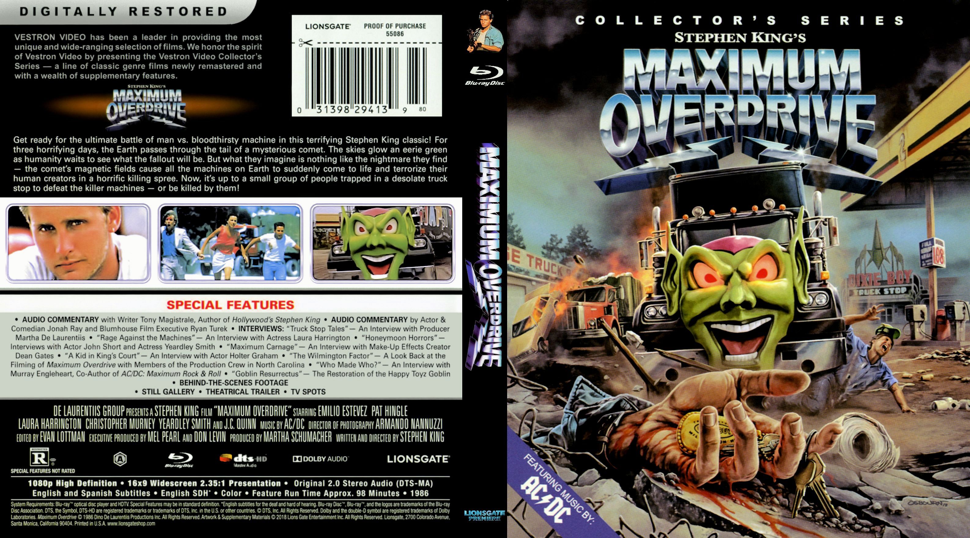 Maximum Overdrive Bluray Cover Cover Addict Free Dvd Bluray