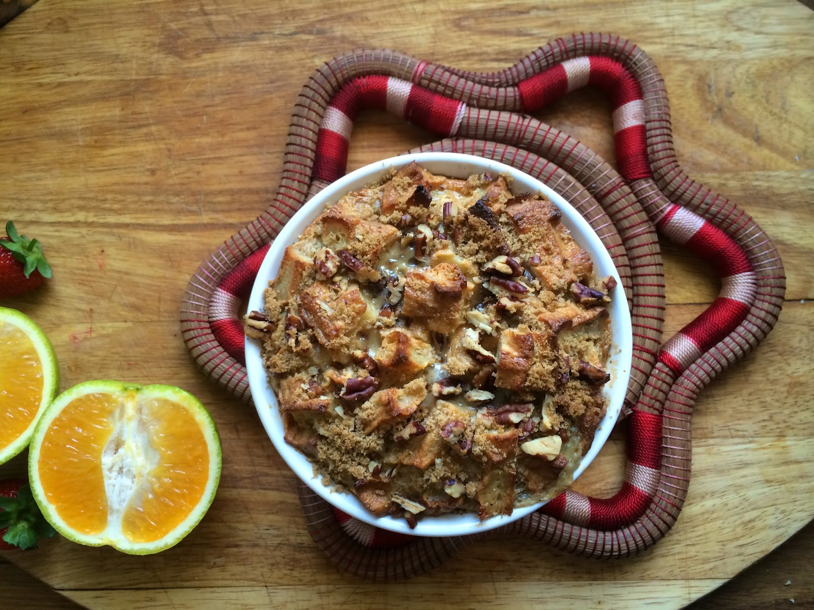 The Baking Yogi Kitchen Adventures; Waffles & Maple Syrup Bread Pudding
