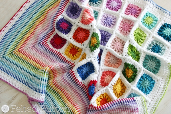 Around the Corner Blanket -- crochet pattern by Susan Carlson of Felted Button