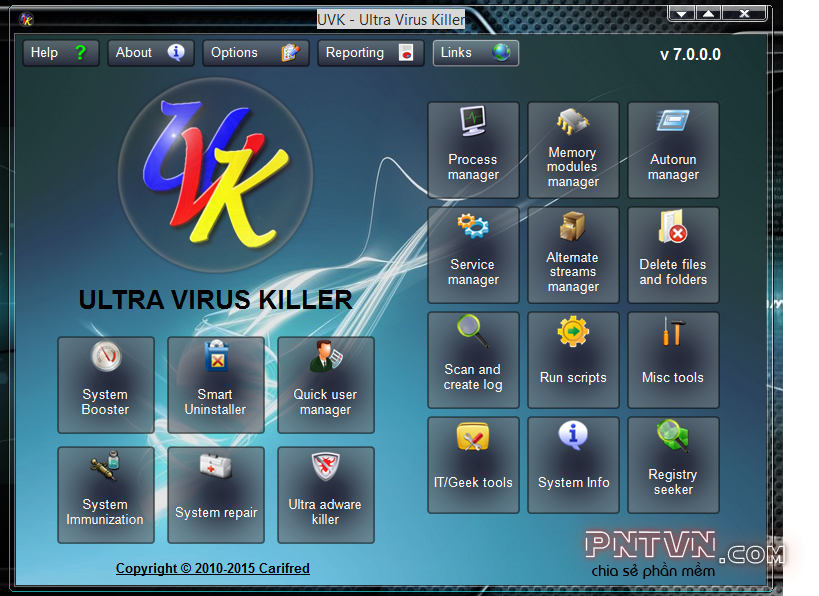 UVK Ultra Virus Killer 7.0.0.0 Final + Portable - Công cụ dọn dẹp và tối ưu hóa Windows
