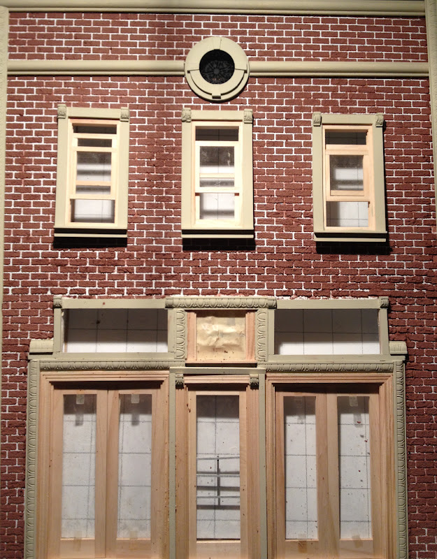 Jocelyn's Mountfield Dollhouse Painted Brick Exterior of the Bakery