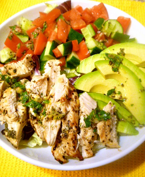 9 Summer Grilling Favorites 2018 - Grilled Lemon Herb Mediterranean Chicken Salad - Slice of Southern