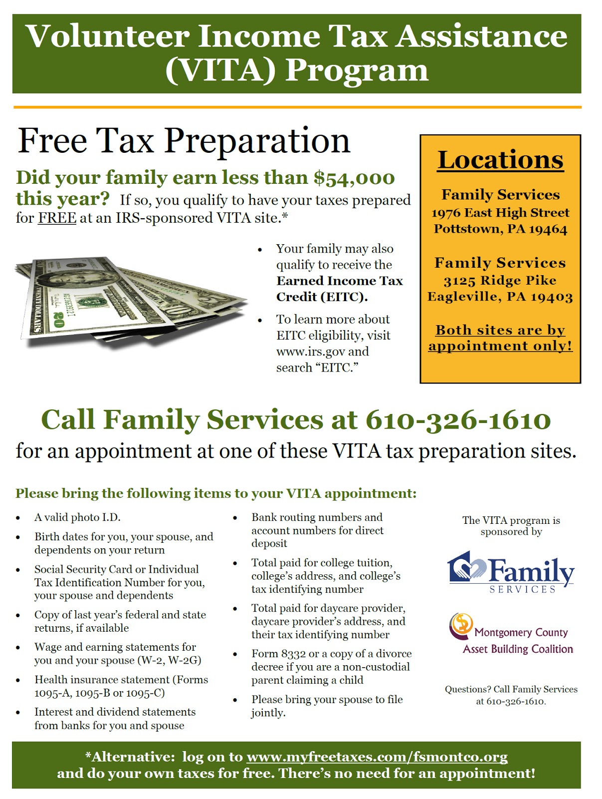 Digital Notebook Get Your Taxes Done for Free in Pottstown
