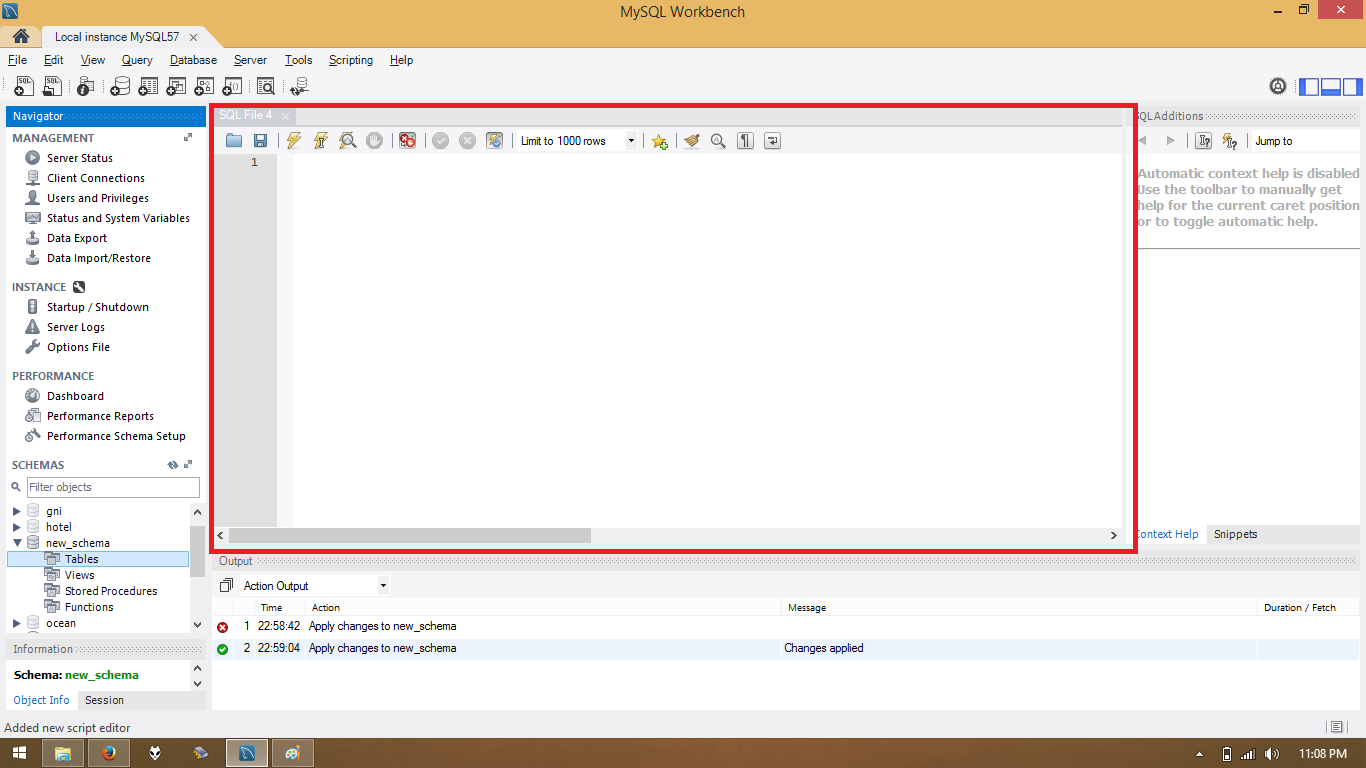 Create database MySQL dengan MySQL Workbench