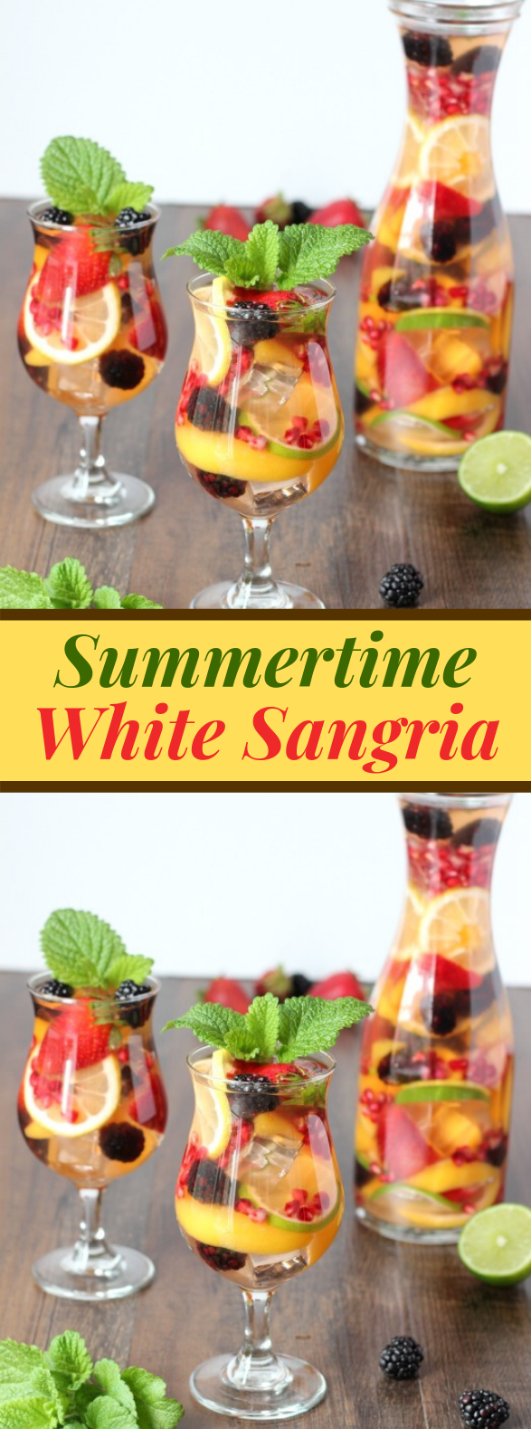 Summertime White Sangria #drink #summerdrink