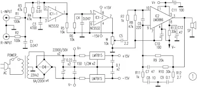 superbass circuit schematic lm3886