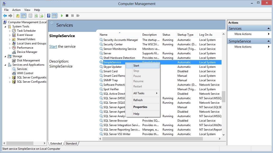 Sergey Smirnov's blog Создание Windows Service Application с