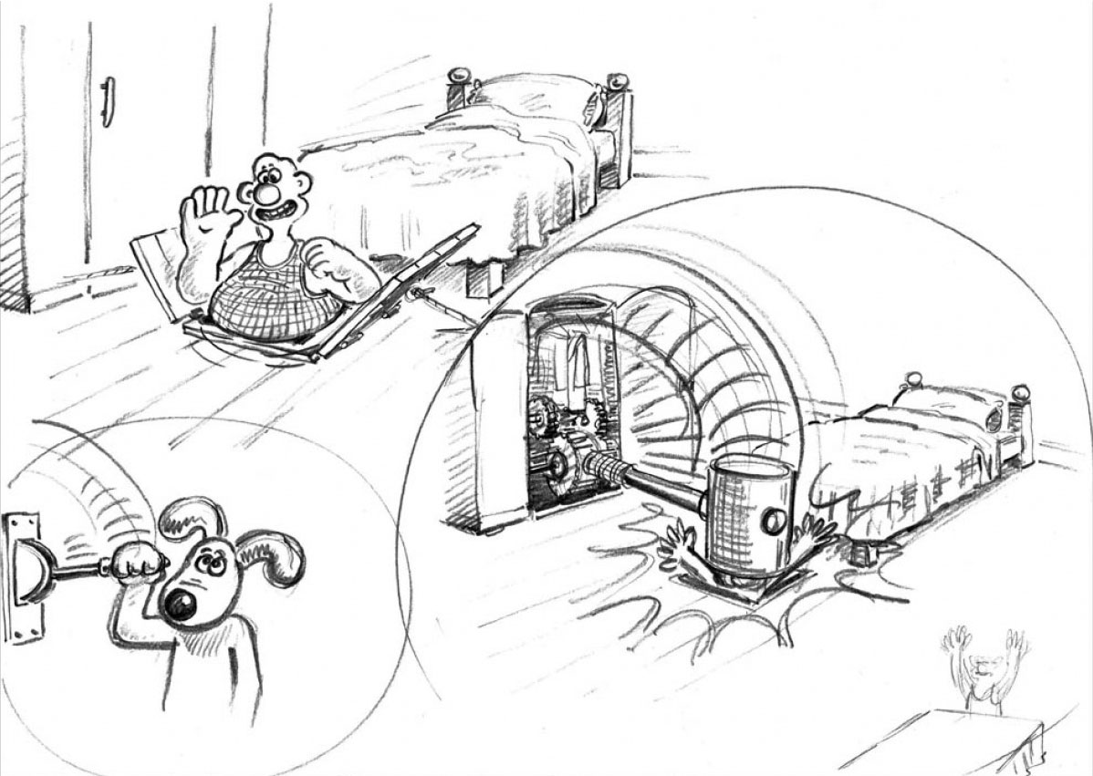 wallace and gromit were rabbit coloring pages - photo #27