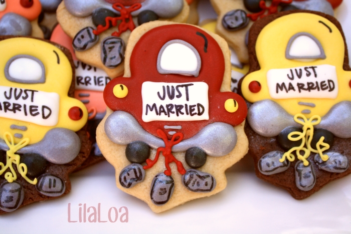 Just Married Wedding Cookies