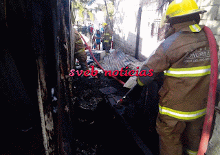 Incendio consume vivienda en Colonia Plan de Ayala de Boca del Rio