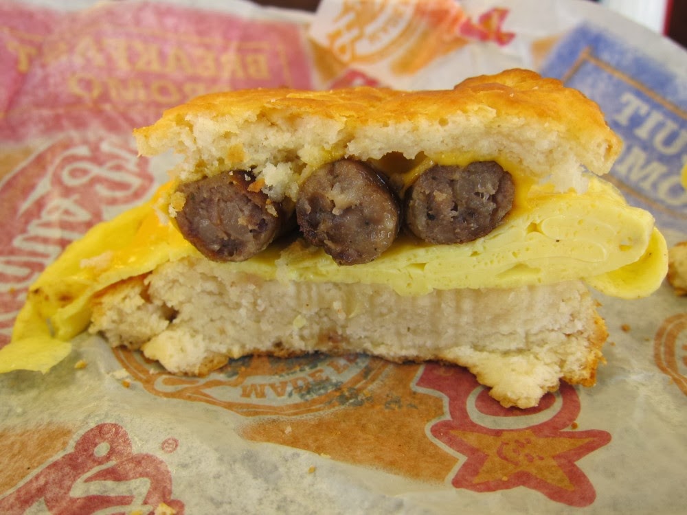 Review Carl's Jr. Maple Sausage, Egg, and Cheese Biscuit