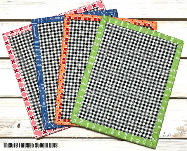 Mini Quilt Backs By Thistle Thicket Studio. www.thistlethicketstudio.com