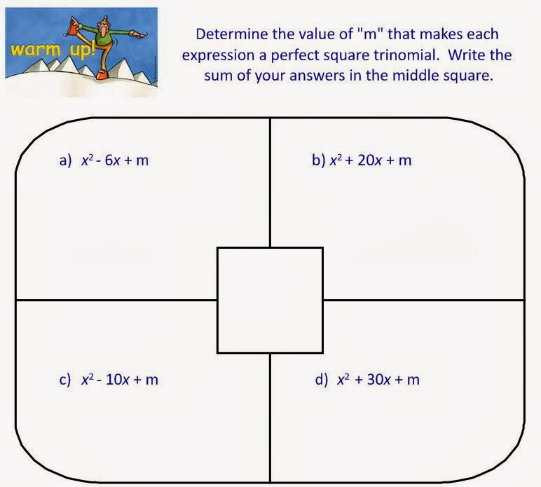 M 3 making math meaningful completing the square with algebra tiles