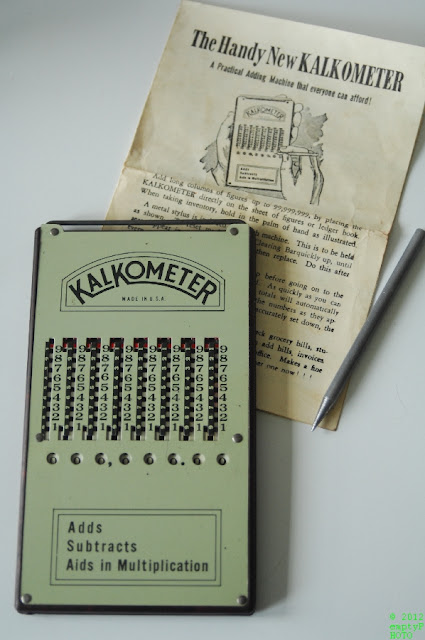 Our Vintage Adventures!: 'Kalkometer' Mechanical Calculator c.1930's