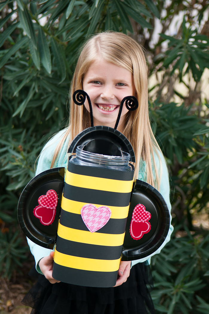 Life with Fingerprints: Cheap and easy Valentine's day box, Bumble Bee