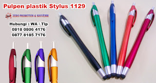 Pena Multifungsi Plastik Stylus, Pulpen plastik Stylus PP1129 unik, Pulpen Multifungsi : PEN STYLUS 1129, Pulpen Promosi Stylus 2 in 1, Stylus Pen souvenir, Medium Stylus Pen HP + Ballpoint Pulpen - Universal Capacitive Touch